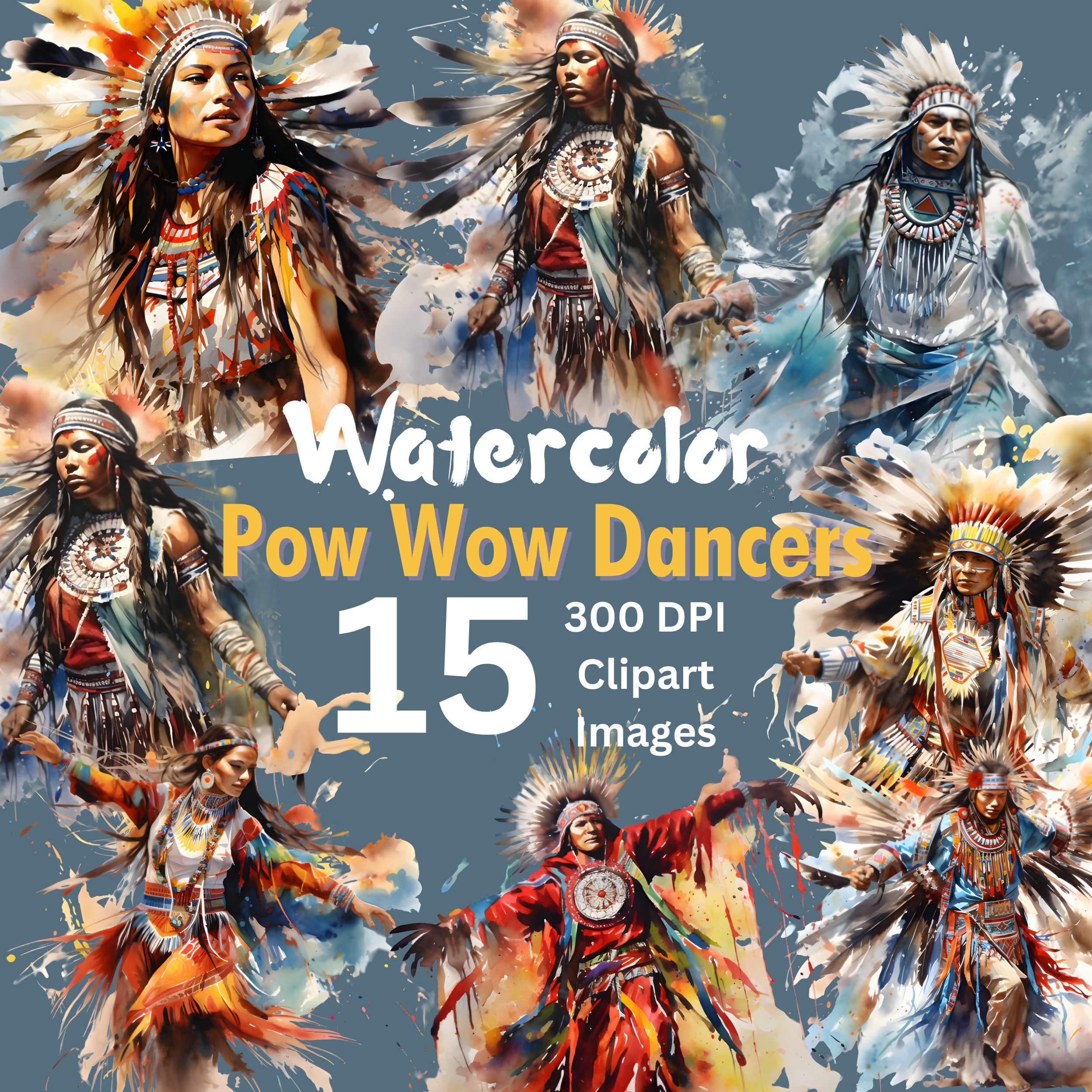 Powwow Dancing Clip Art
