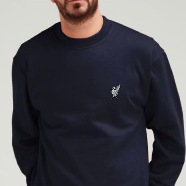 Silver Bird on Black Football Sweatshirt