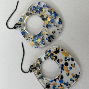 Earrings glitter confetti Sorriso Blue