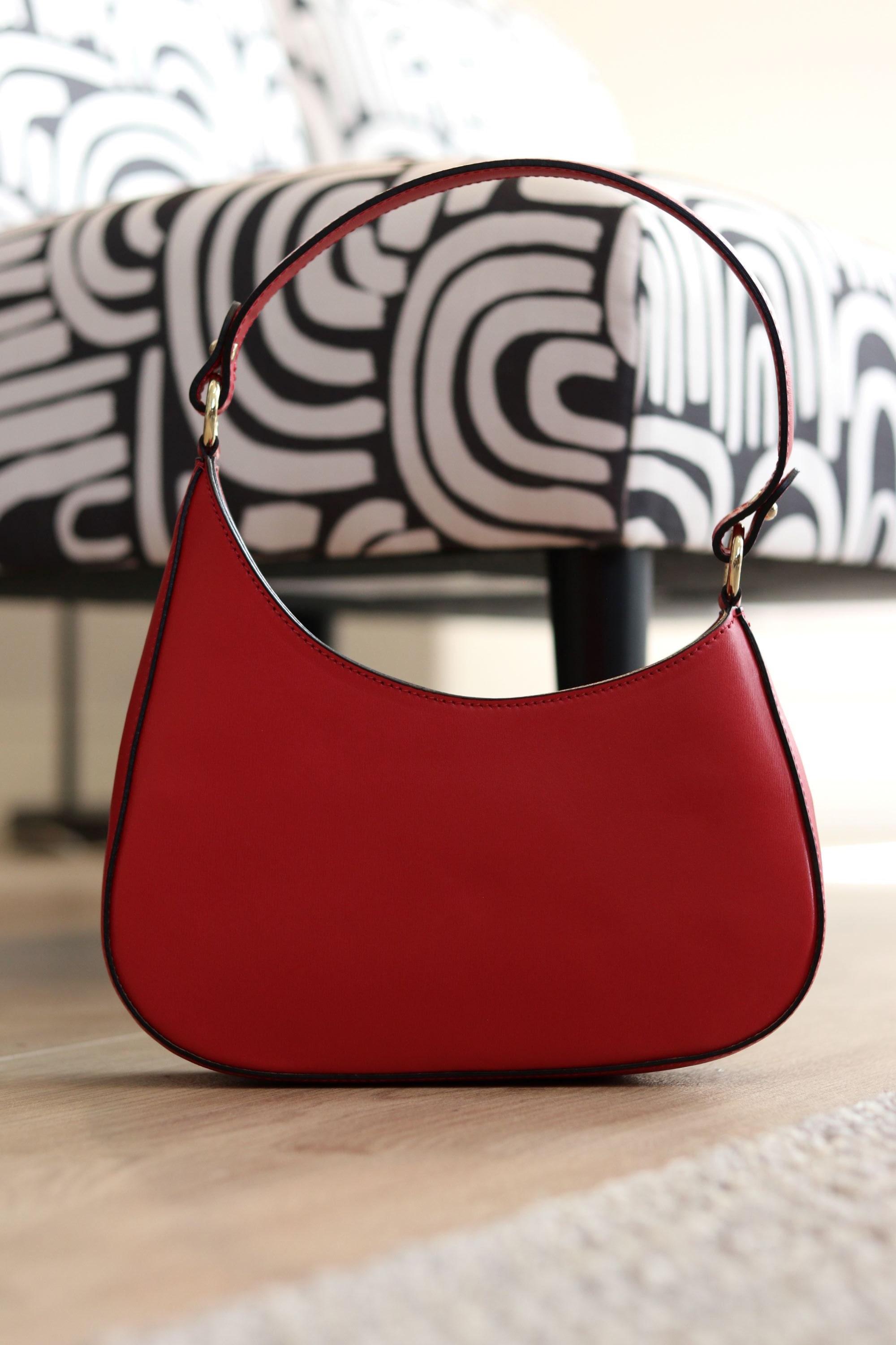 Italian Leather Bag Handbag Luna Made in Italy Women's 