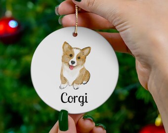 Personalized Corgi Christmas Ornament Corgi Tree Ornament Corgi Mom Christmas Ornament Dog Personalized Ornament