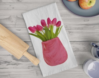 Flower Tea Towel