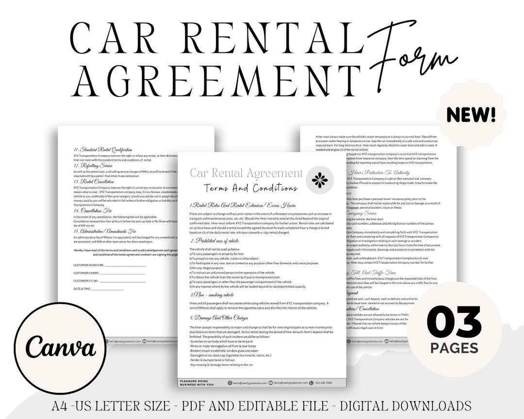 Editable Car Rental Agreement Template Vehicle Rental Agreement Car editable-car-rental-agreement-template-vehicle-rental-agreement-car