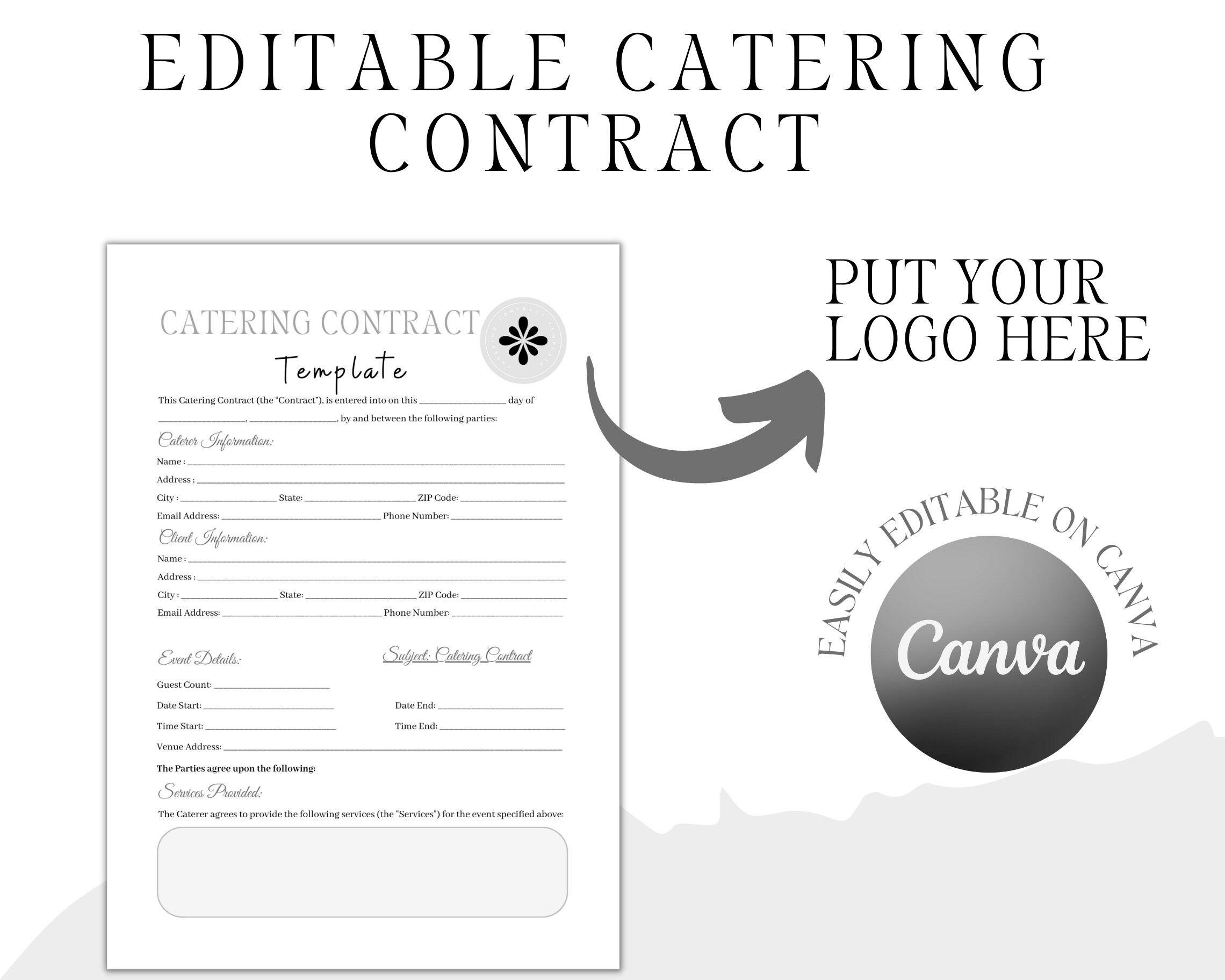 Editable Catering Service Contract Template Catering Contract Template