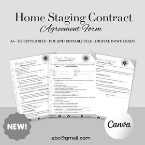 Home Staging Contract, Home Staging Agreement Template, Home Staging Quote Template, Home Staging Contract PDF, Home Staging Contract Forms