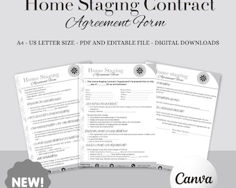 Home Staging Contract Template, Editable Agreement (PDF & Word)
