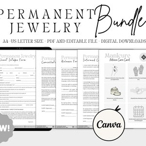 Permanent Jewelry Forms, Permanent Jewelry Consent Form, Permanent Jewelry Templates,  Permanent Jewelry Business ,  Permanent Jewelry Chain