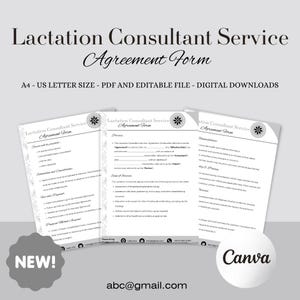 Lactation Consultant Canva Template | Editable Client Intake Form | Breastfeeding Guide |Instant Download | Wellness Branding | Canva Design