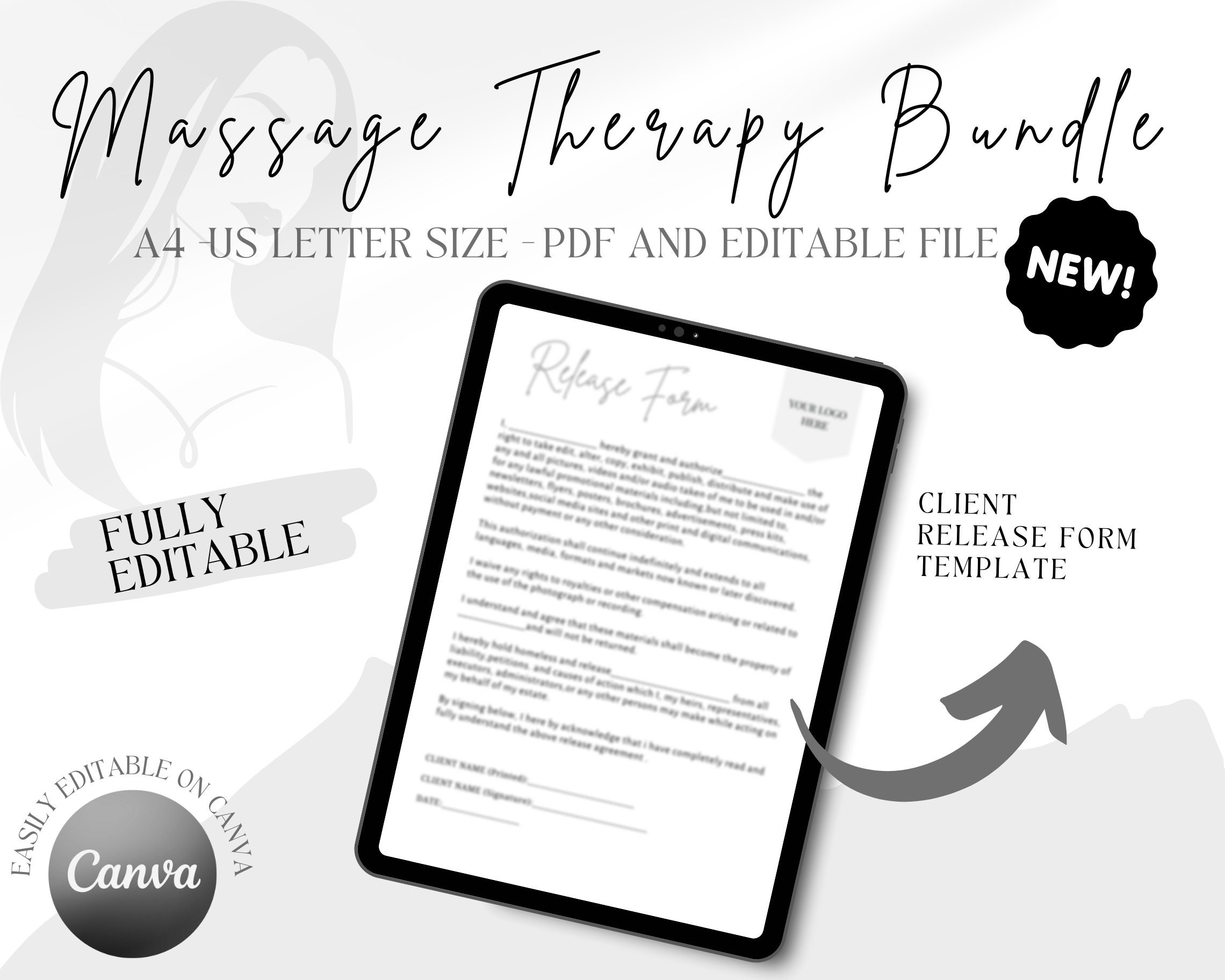 Massage Therapy Form, Massage Template, Massage Therapist, Massage Intake Forms, Massage Consent