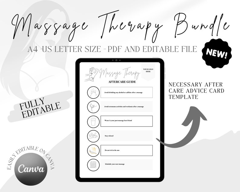 Massage Therapy Form, Massage Template, Massage Therapist, Massage
