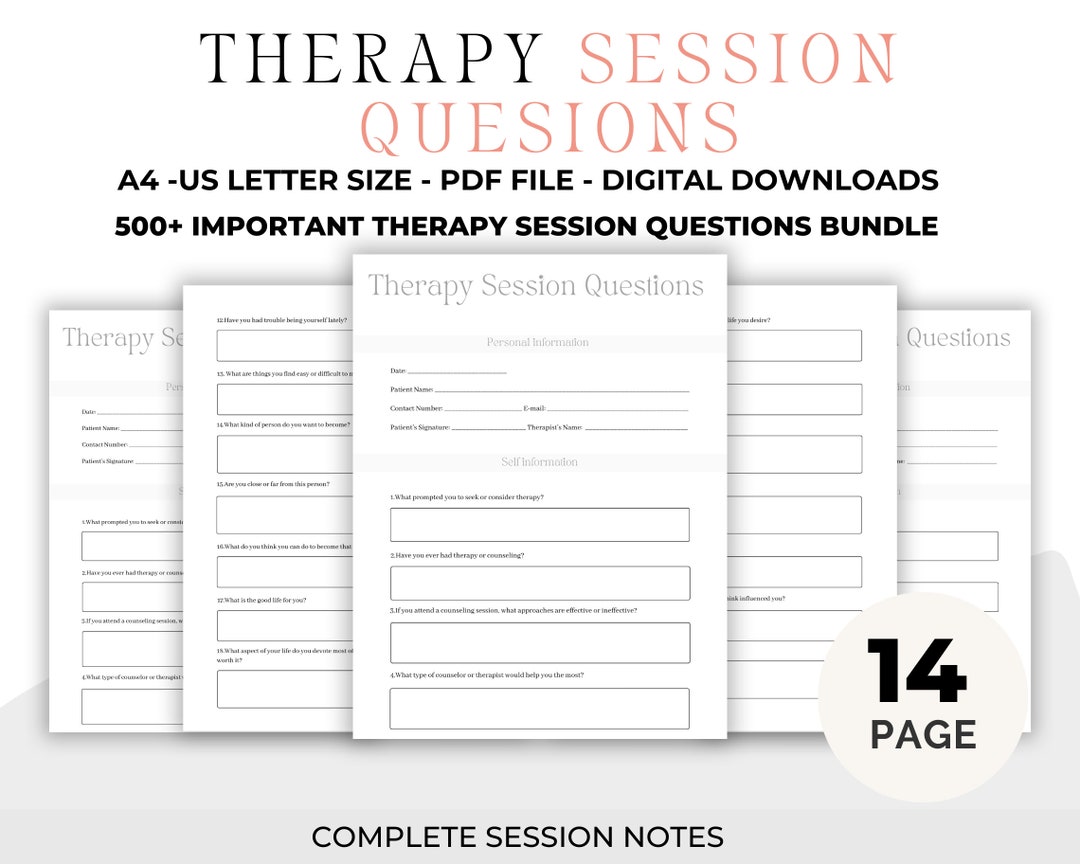 Therapy Session Questions Cheat Sheet for Teens (digital Download) - Etsy