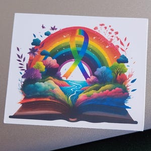 Set of 2 Reading Themed Stickers | Book Sticker | Waterproof Sticker | Durable Sticker | Vinyl Sticker |  Book Lover Gift | Book Accessory
