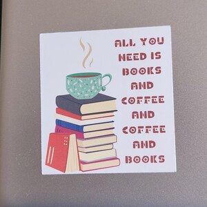 Set of 2 Reading Themed Stickers | Book Sticker | Waterproof Sticker | Durable Sticker | Vinyl Sticker |  Book Lover Gift | Book Accessory