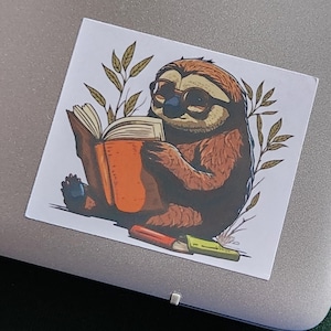 Set of 2 Reading Themed Stickers | Book Sticker | Waterproof Sticker | Durable Sticker | Vinyl Sticker |  Book Lover Gift | Book Accessory