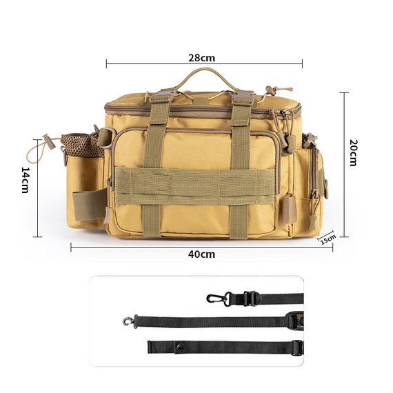 High Capacity Fishing Bag Tactical Bag Belt Bag Diagonal Shoulder Bag  Oxford Cloth Waterproof Fishing Rod Bag