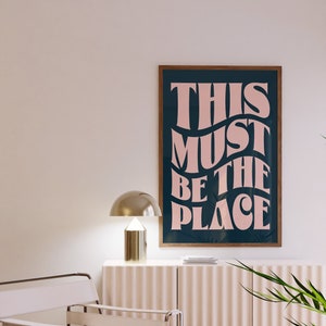 This Must Be The Place Print Retro Wall Art Print Lyric Print Vintage Music