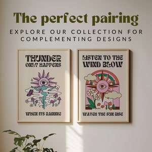 Thunder Only Happens When Its Raining Psychedelic Printable Wall Art