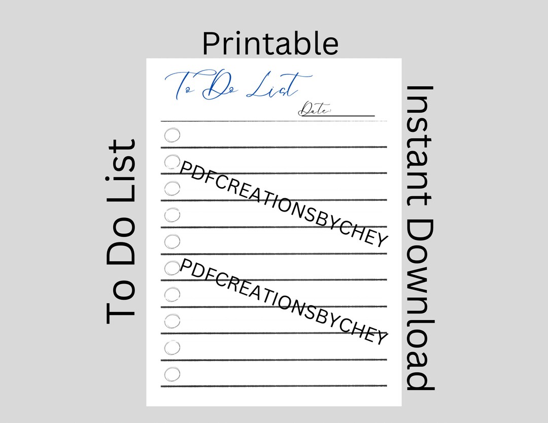Open Task List Tod List.pdf Printable PDF To-do List - 3 PDF Options - Etsy