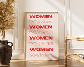 Wydruk artystyczny „Wzmocnienie pozycji kobiet”: Feministyczny wystrój domu (pobranie cyfrowe)