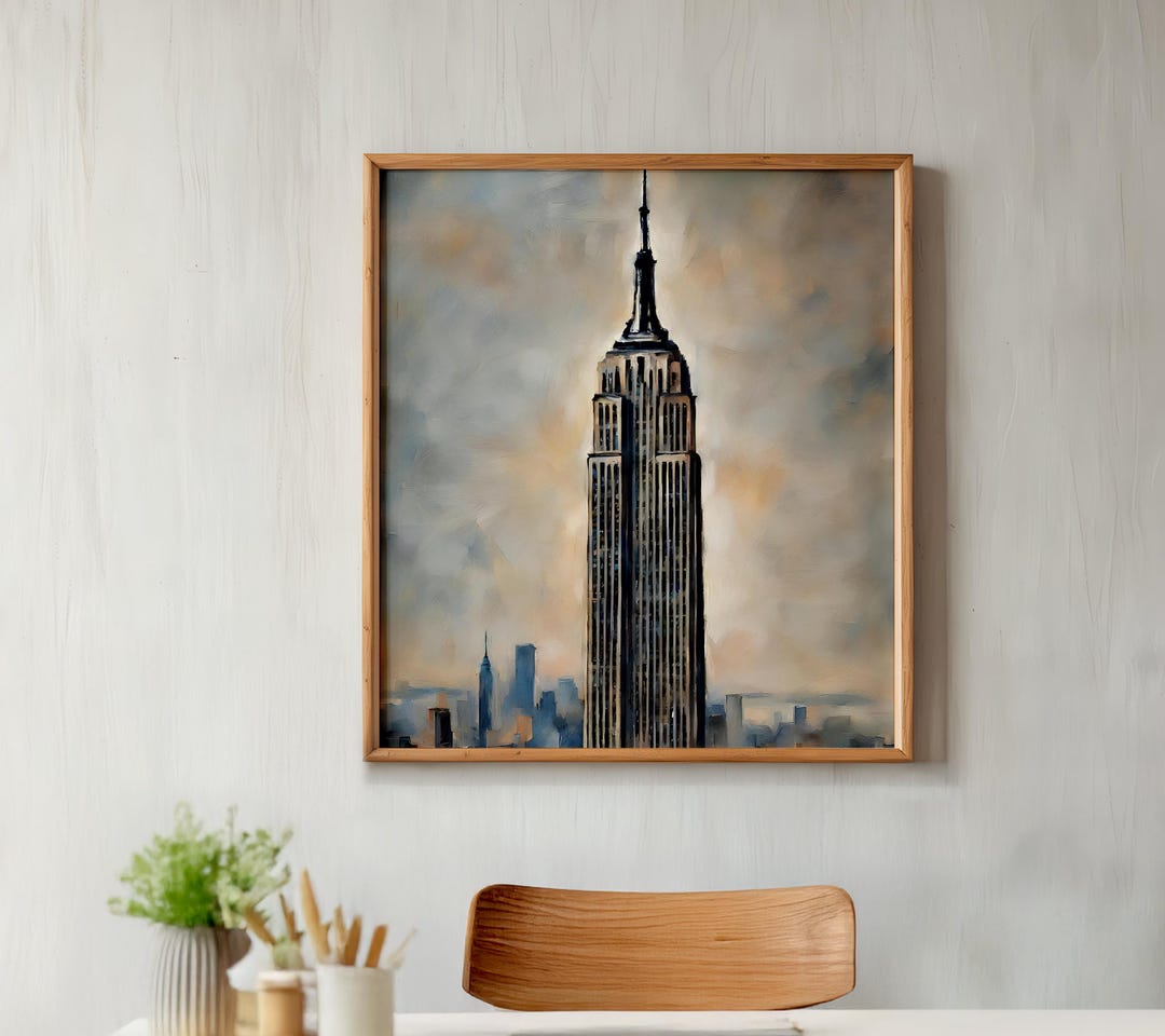 Empire State Building NYC Digital Wall Art – Printable New York Skyline ...