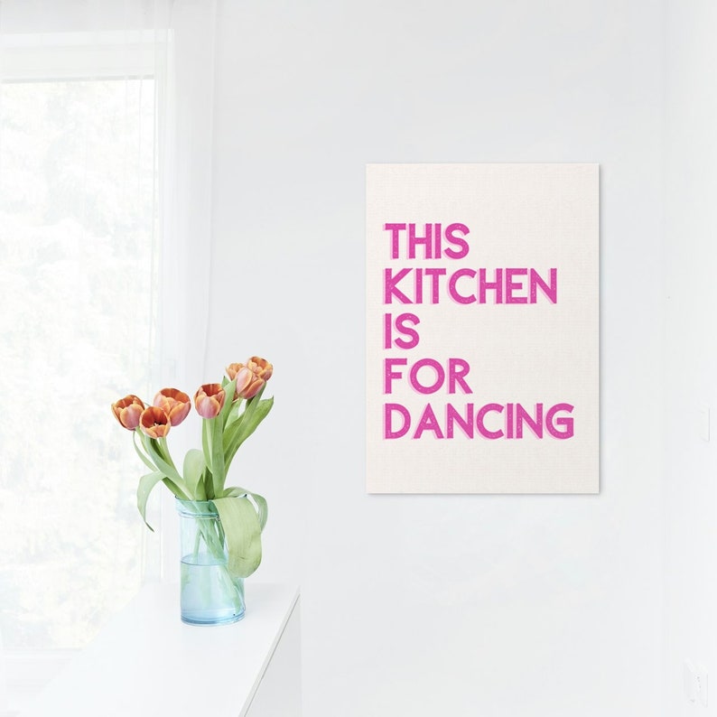 Aesthetic Kitchen Decor, Cute Dance Art, Kitchen Wall Art Print