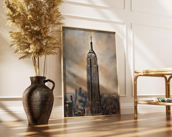 Empire State Building NYC Digital Wall Art – Printable New York Skyline Poster