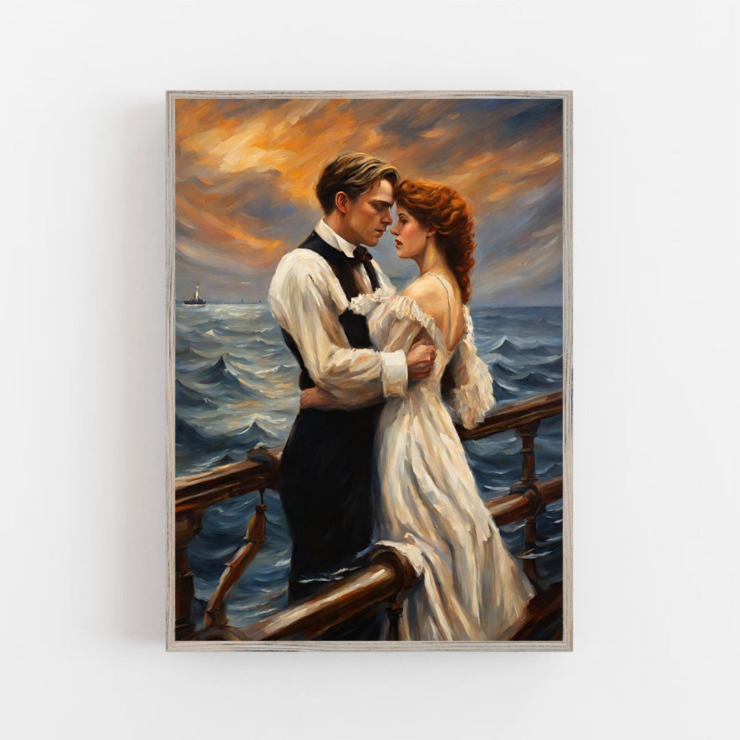 Titanic Movie Scene Oil Painting Digital Printable Wall Art - Etsy