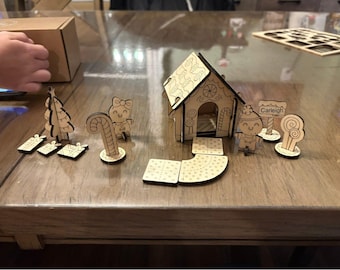 DIY paint your own miniature gingerbread house
