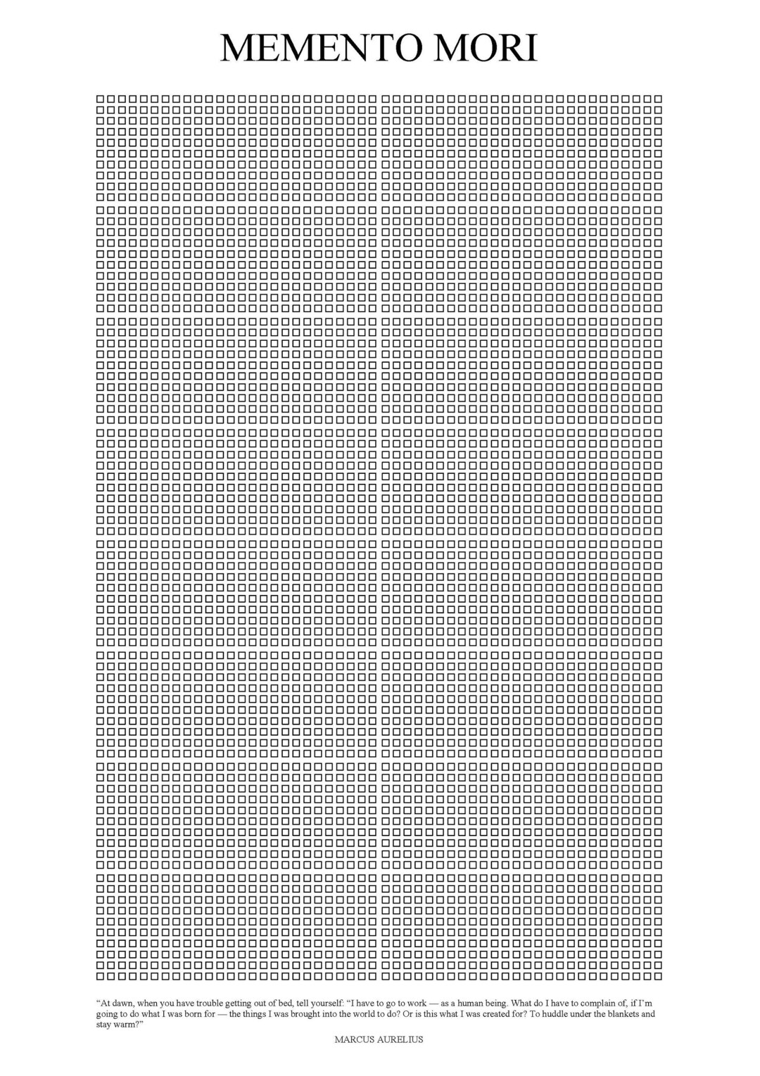 Memento Mori Calendar - Etsy
