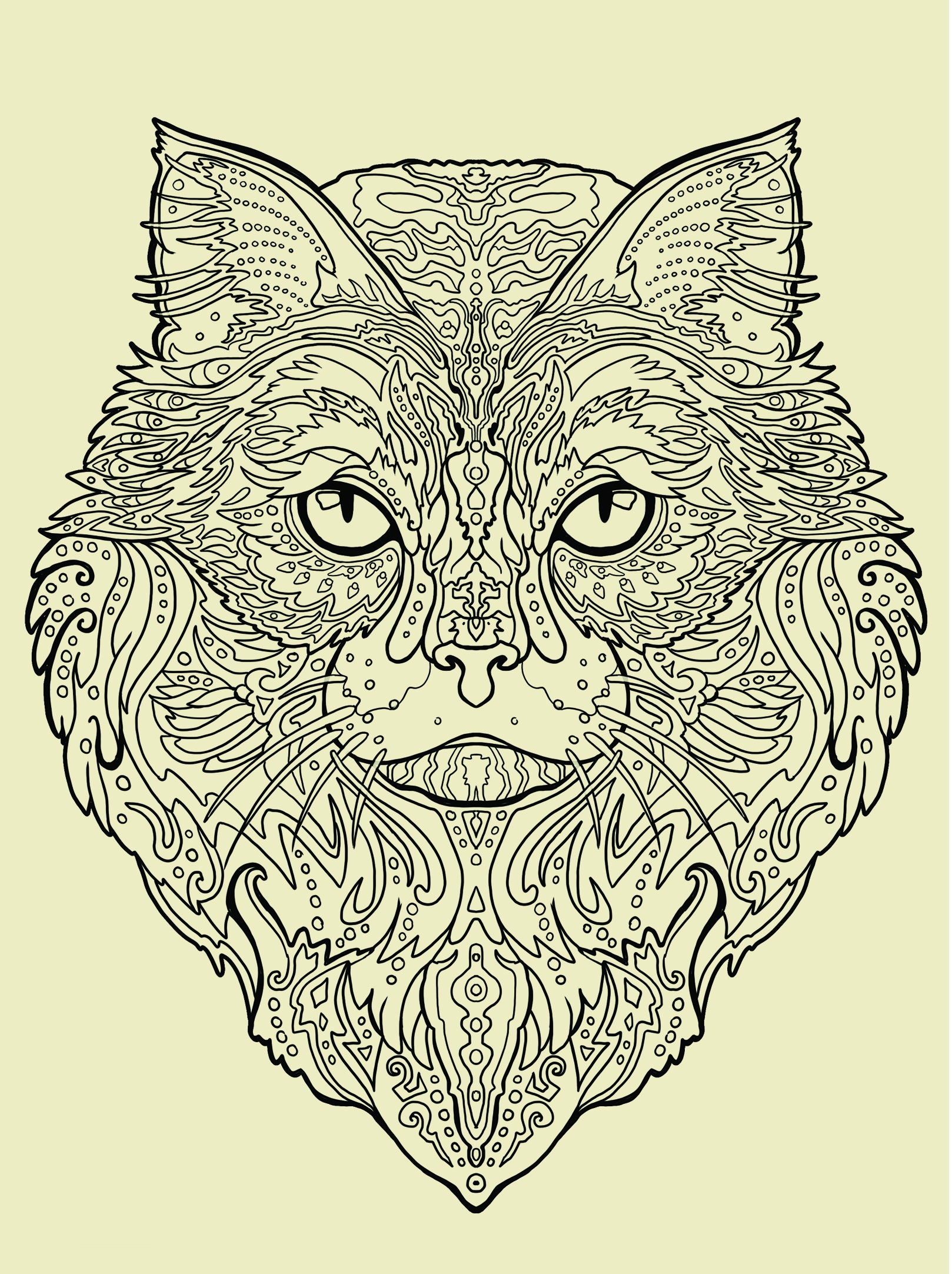 Spirit Animals Coloring Book Pages Fox Cat Bear Eagle Eel - Etsy
