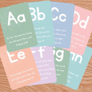 Christian Homeschool Flashcards Digital File, Scripture Flashcards ...