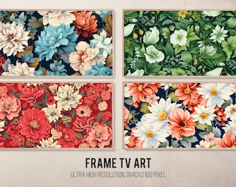 Samsung Frame TV Art, Art For Frame Tv, Vintage Flowers