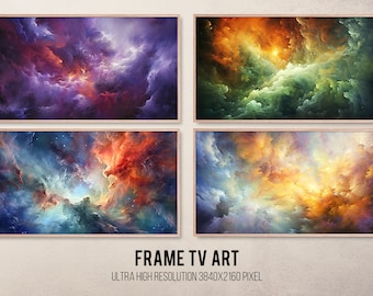 Arte astratta della nebulosa spaziale per Samsung Frame TV (download digitale)