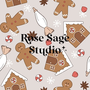 Naadloze peperkoekvijl, naadloze kerstkoekjespatroon, neutraal kerstmis naadloos