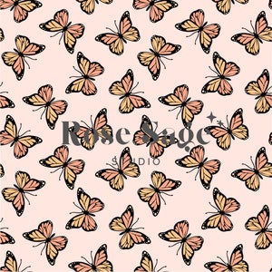 Butterfly Seamless Digital Pattern, Monarch Butterfly Seamless Pattern ...