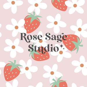 Marguerite aux fraises sans couture, fichier sans couture printemps-été, motif floral sans couture de fraises, motif sans couture de fille