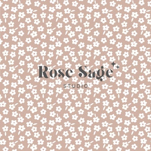 Motif floral sans couture rose blush blanc, fichier sans couture floral printanier de petite taille, petit motif floral bohème sans couture, motif floral fille printemps été