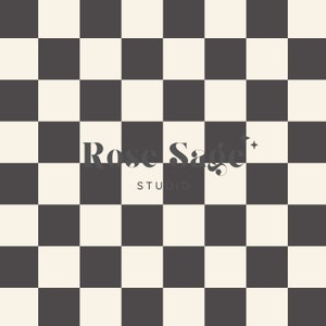 Noir gris crème damier sans couture motif, damier sans couture, damier fille garçon, fichier sans couture Boho vintage