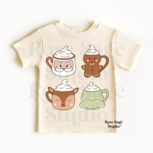 Arquivo PNG de canecas de Natal, cacau quente de Natal infantil PNG para camisa, design de Natal transparente