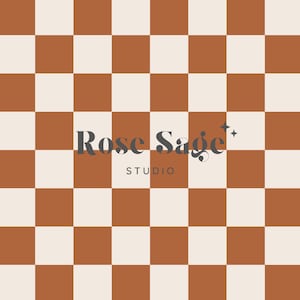 Orange crème damier transparente motif, automne damier sans couture, motif damier fille garçon, fichier sans couture Boho vintage