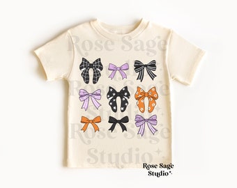 Halloween Bows PNG File, Girl Bows PNG for Shirt, Coquette Halloween Bows Digital File