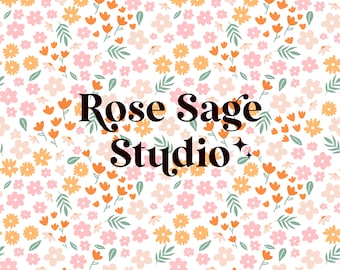 Small Floral Seamless Pattern, Spring Summer Floral Seamless File, Girl Boho Dainty Flowers Seamless Pattern
