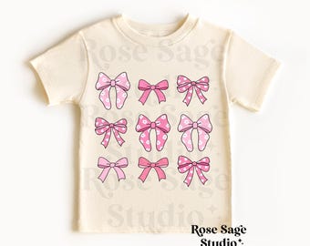 Valentine’s Day Bows PNG, Girl Valentine’s PNG for Shirt, Pink Coquette Bows Png Design