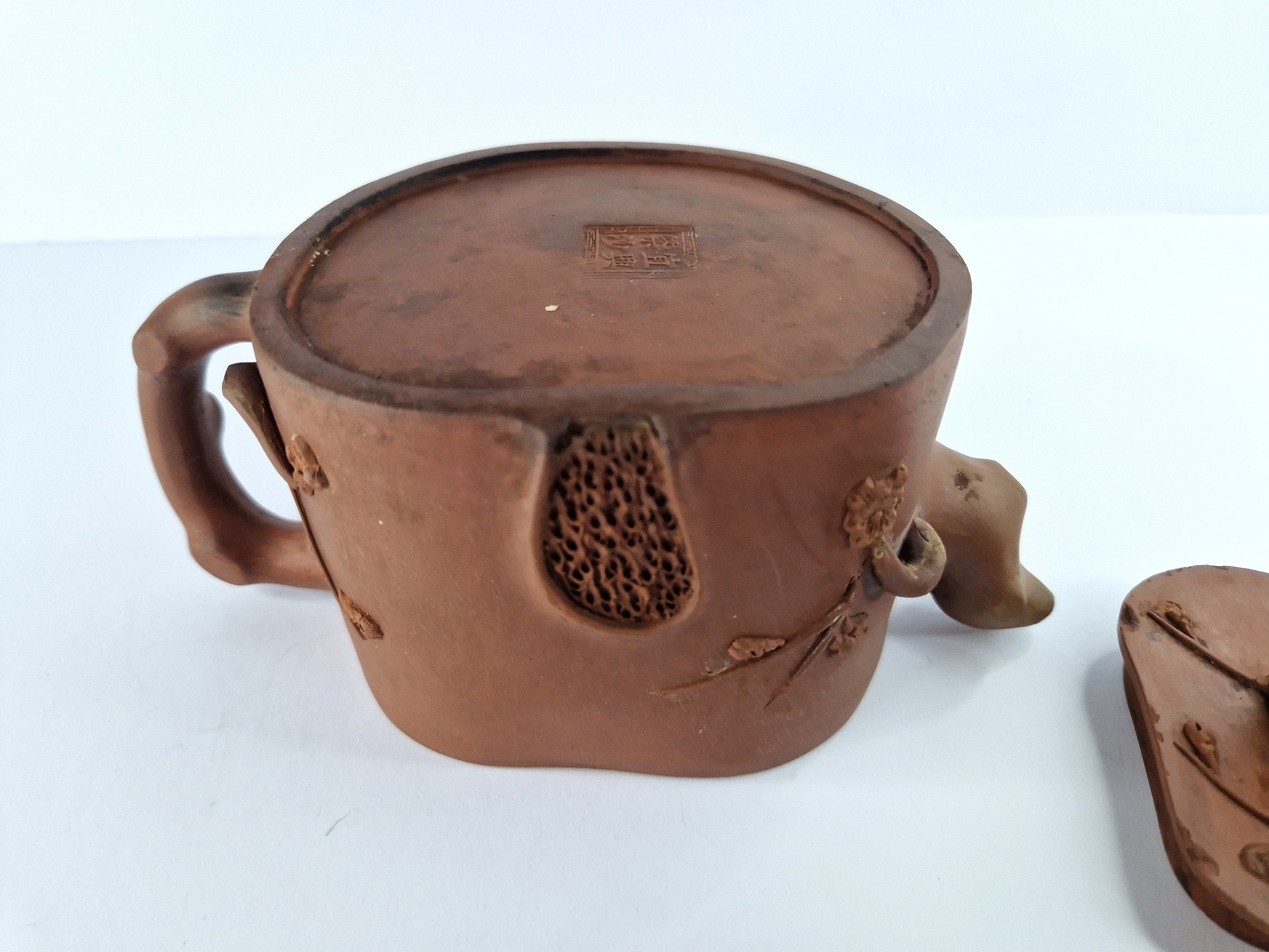 ★超希少★レア【アンティーク干支打出し台湾六角式茶心壺】古錫茶入 時代物 工芸品 ☆超希少☆レア【アンティーク干支打出し台湾六角式茶心壺】古錫