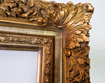 Antiker Gold-Gesso-Rahmen: Großer kunstvoller barocker Vergoldung (23 "x 28,7"""