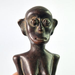 Vintage African Bronze Figure: Tribal Ethno Sculpture, Ceremonial Reliquary