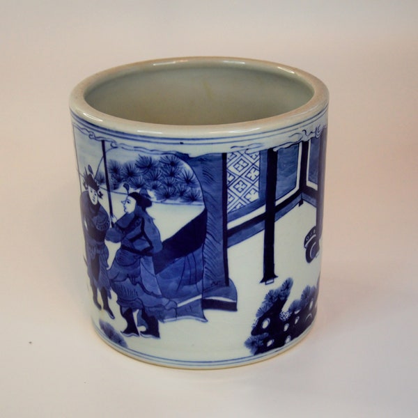 Oriental Blue and White Flower Pots Etsy