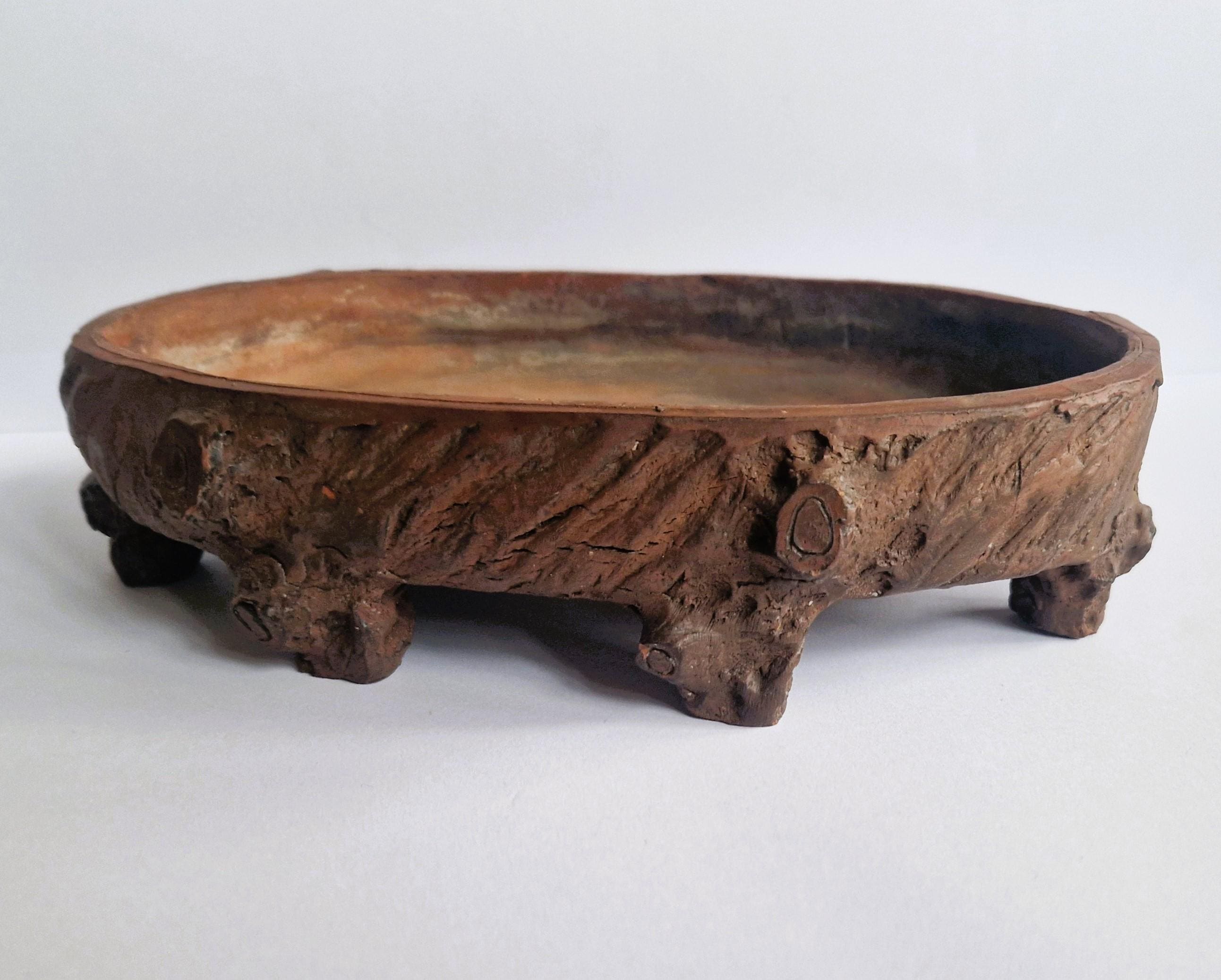 Vintage Yixing Bonsai Pot: Chinese Antique Planter, Ikebana Vase