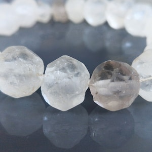Ancient Rock Crystal Faceted Beads: Authentic Viking Jewelry