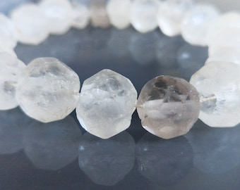 Ancient Rock Crystal Faceted Beads, Authentic Natural Crystal Bead, Strand Old  Beads, Antique Jewelry, Viking Jewelry, Christmas Gift